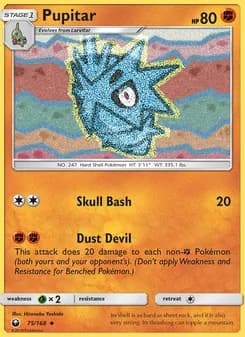 Pupitar card in English
