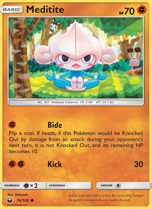 Meditite card in English