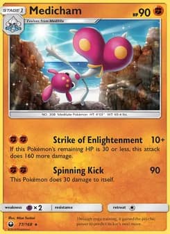 Medicham card in English