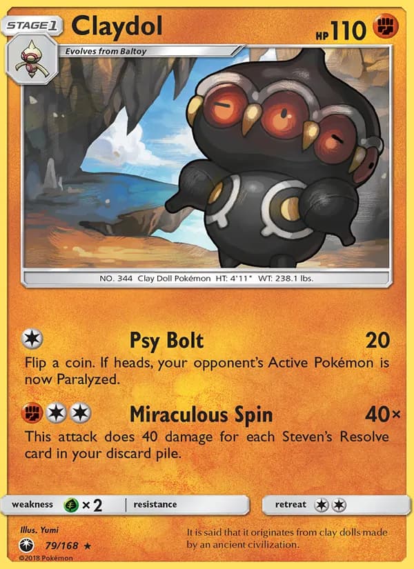 Claydol card in English