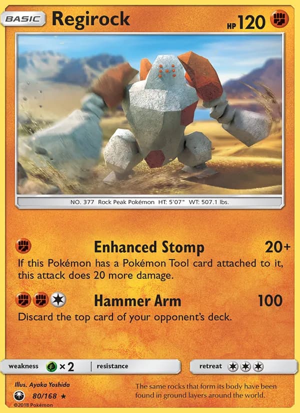 Regirock card in English
