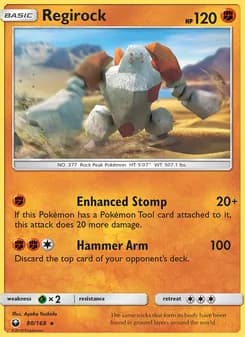 Regirock card in English