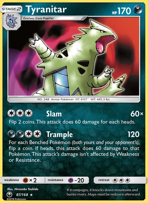 Tyranitar card in English
