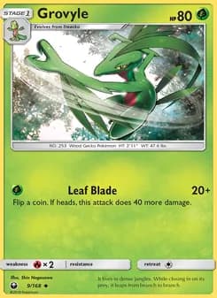 Grovyle card in English