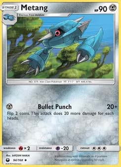 Metang card in English