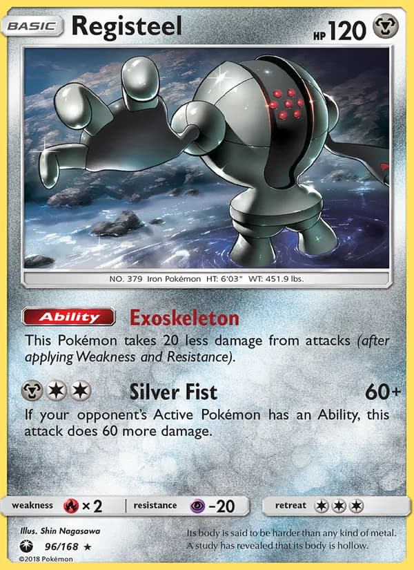 Registeel card in English