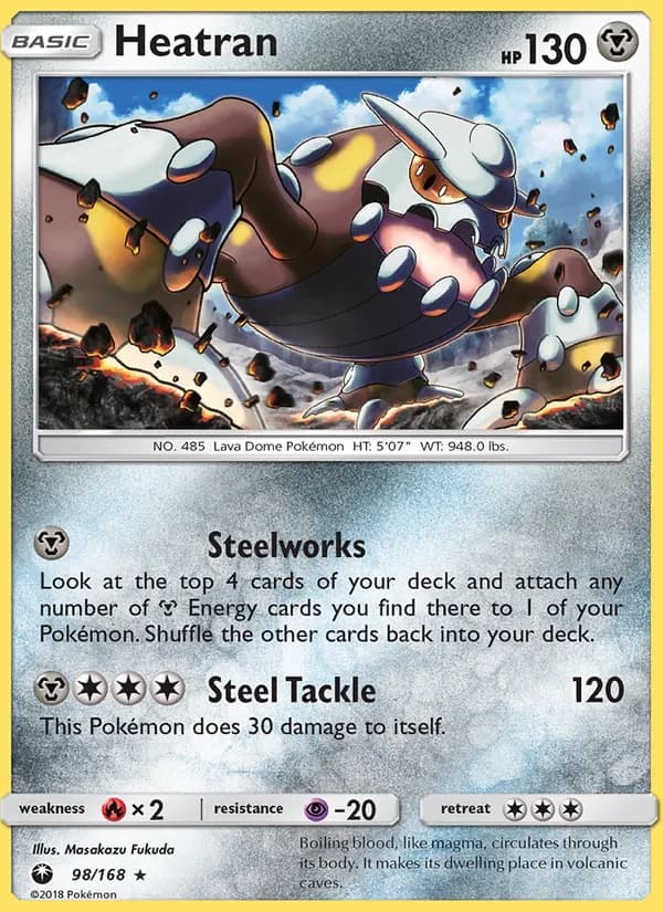 Heatran card in English