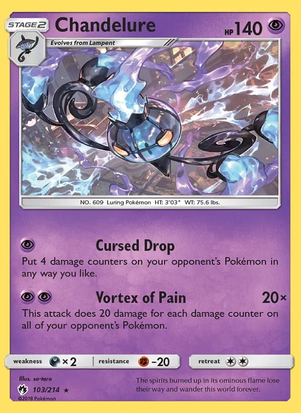 Chandelure card in English