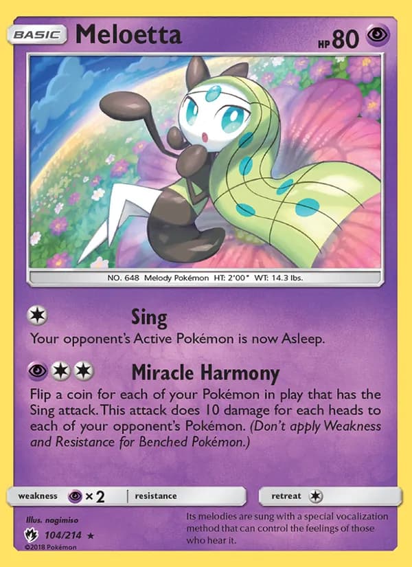 Meloetta card in English