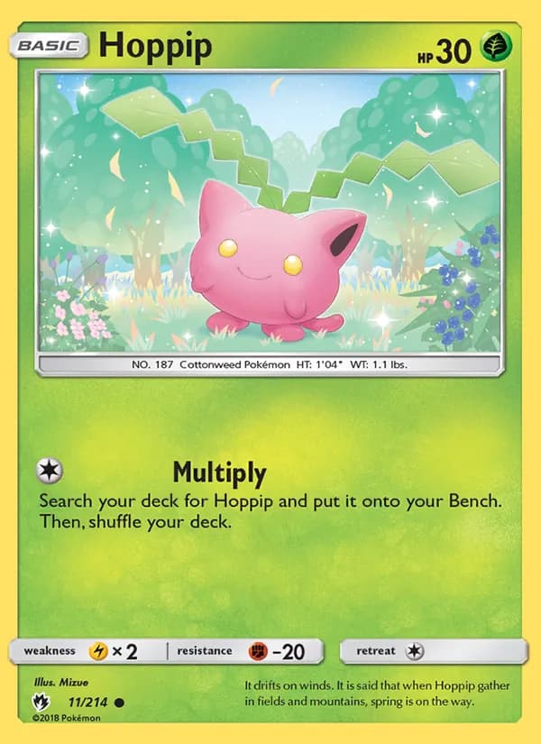 Hoppip card in English