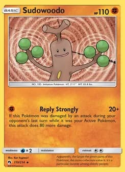 Sudowoodo card in English