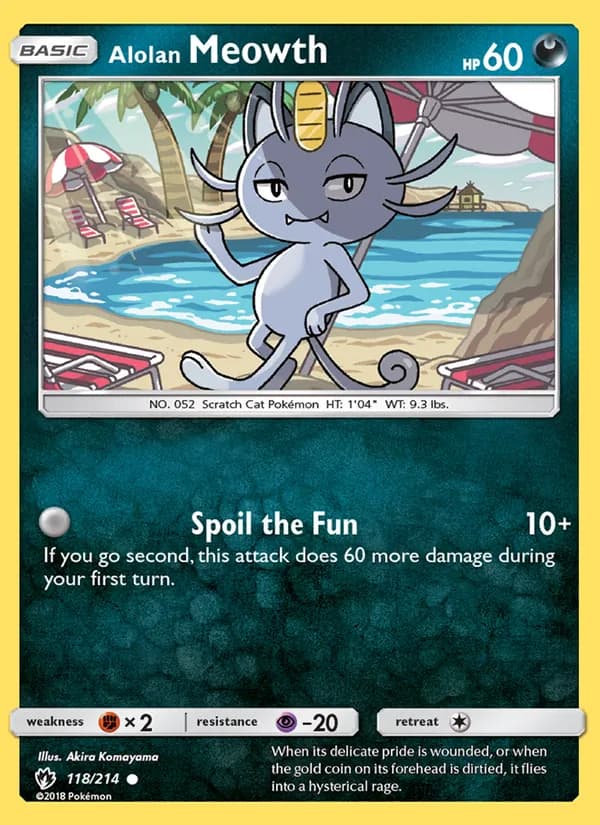 Alolan Meowth card in English