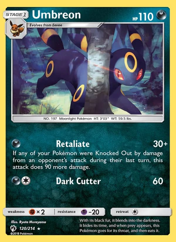 Umbreon card in English