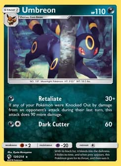 Umbreon card in English