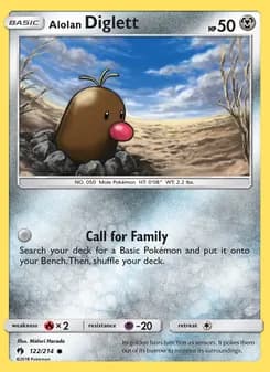 Alolan Diglett card in English