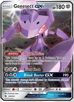 Genesect GX card in English