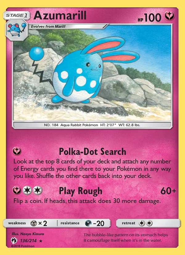 Azumarill card in English