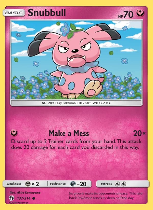 Snubbull card in English