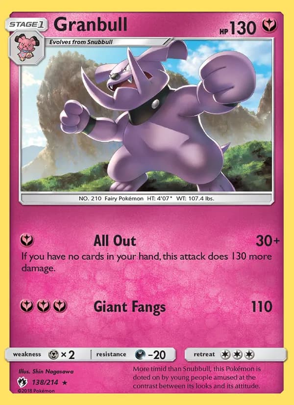 Granbull card in English