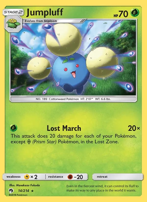 Jumpluff card in English