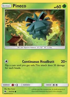 Pineco card in English