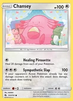 Chansey card in English