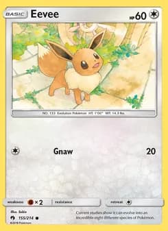 Eevee card in English