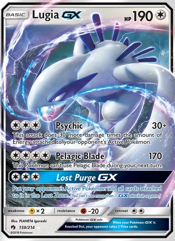 Lugia GX card in English