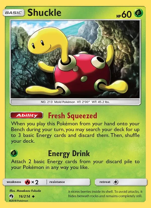 Shuckle card in English