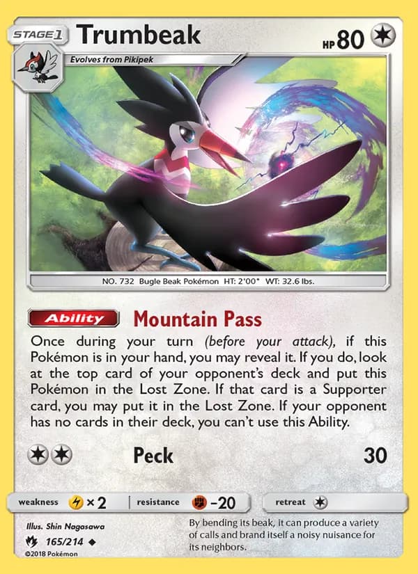 Trumbeak card in English