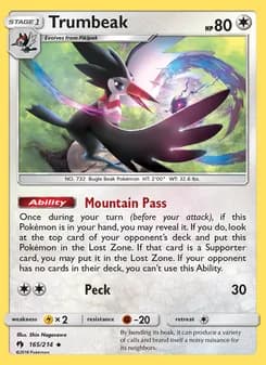 Trumbeak card in English