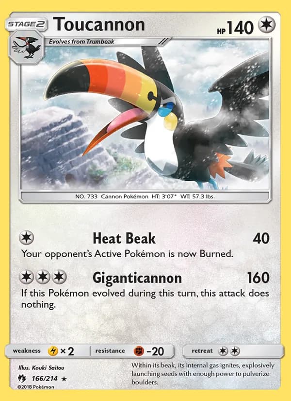 Toucannon card in English