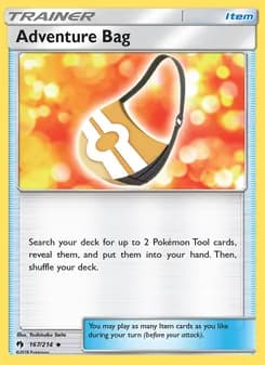 Adventure Bag card in English