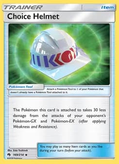 Choice Helmet card in English