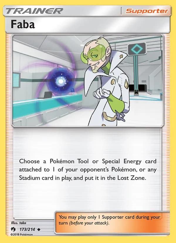 Faba card in English