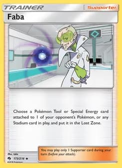 Faba card in English