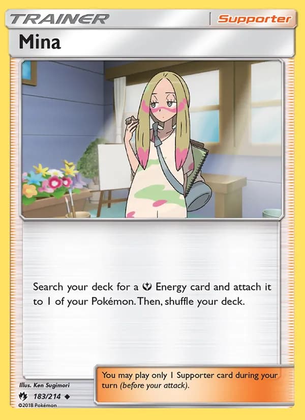 Mina card in English