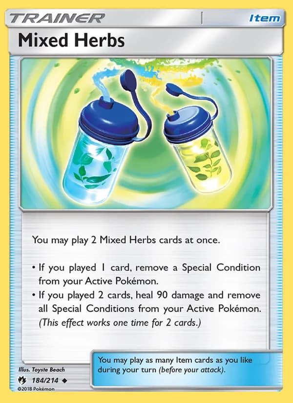 Mixed Herbs card in English