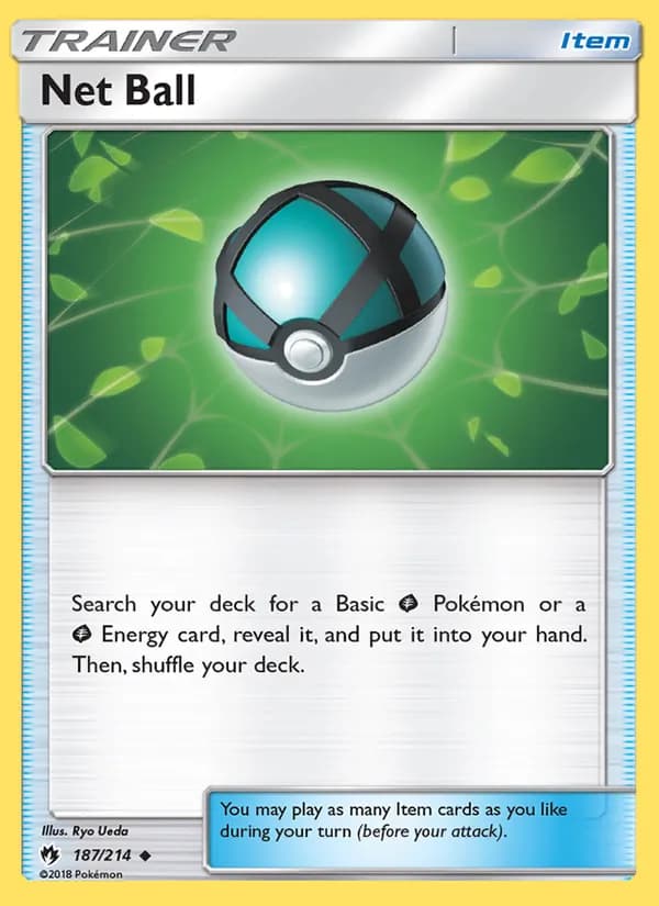 Net Ball card in English