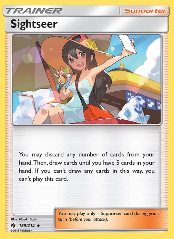 Sightseer card in English