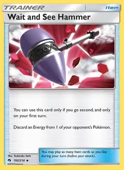 Wait and See Hammer card in English