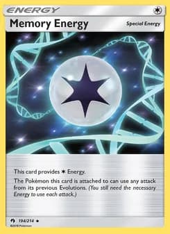 Memory Energy card in English