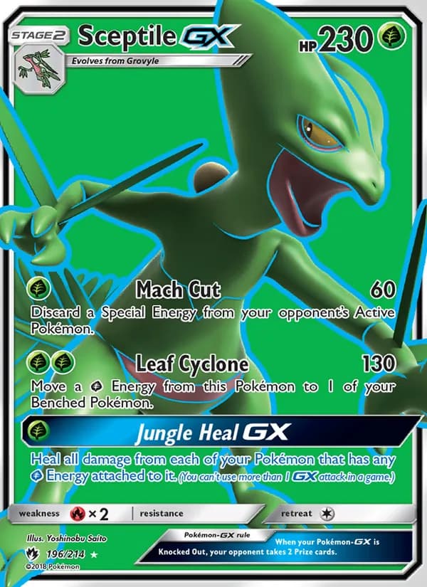 Sceptile GX card in English
