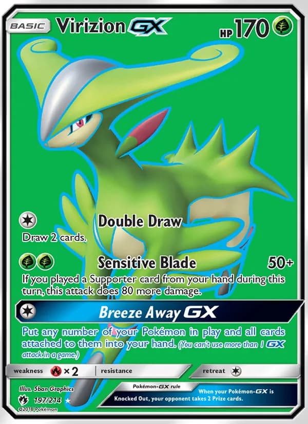 Virizion GX card in English