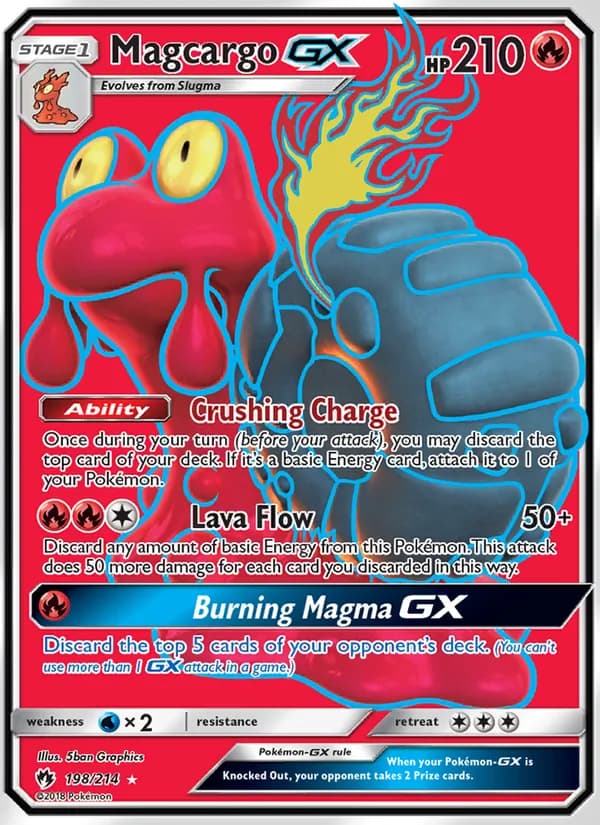 Magcargo GX card in English