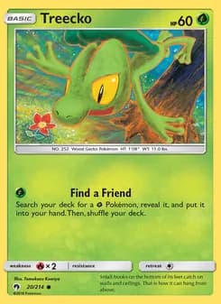 Treecko card in English