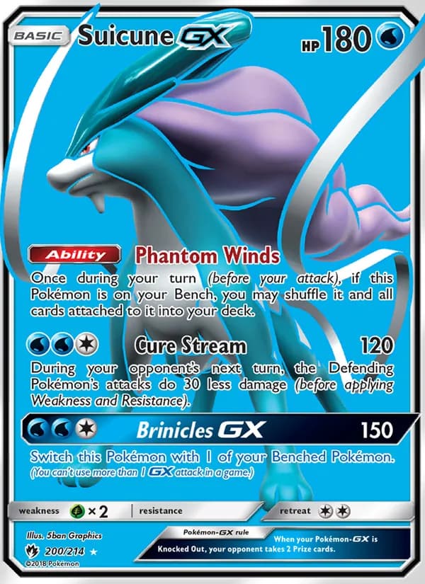Suicune GX card in English