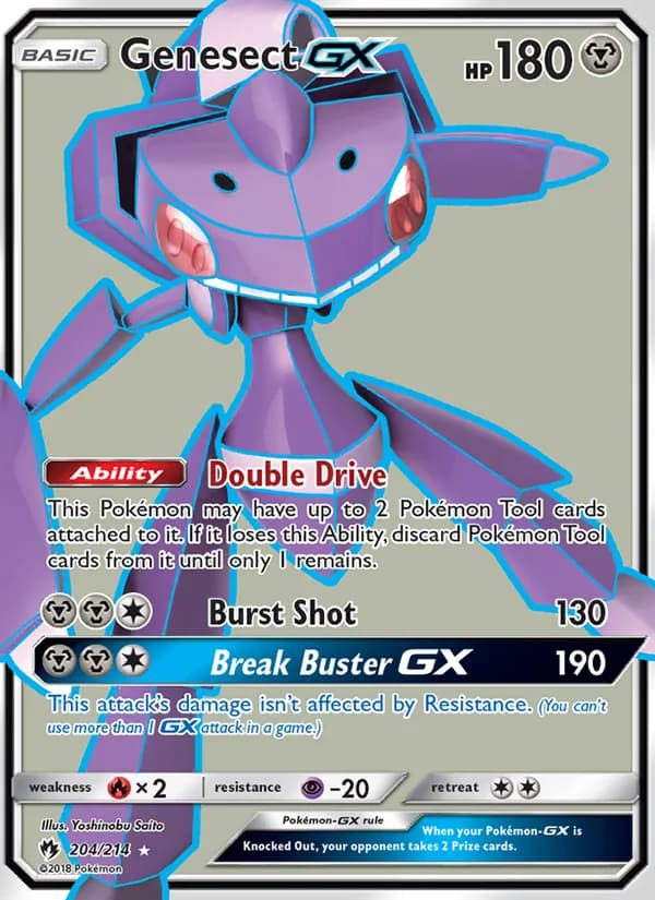 Genesect GX card in English