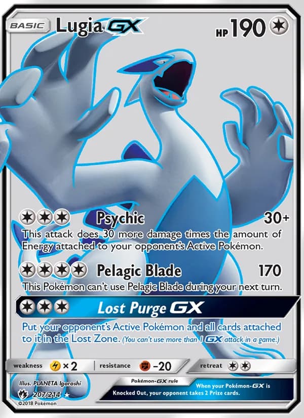 Lugia GX card in English