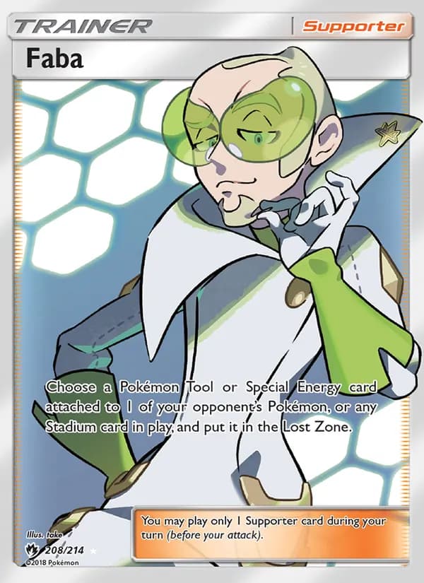 Faba card in English